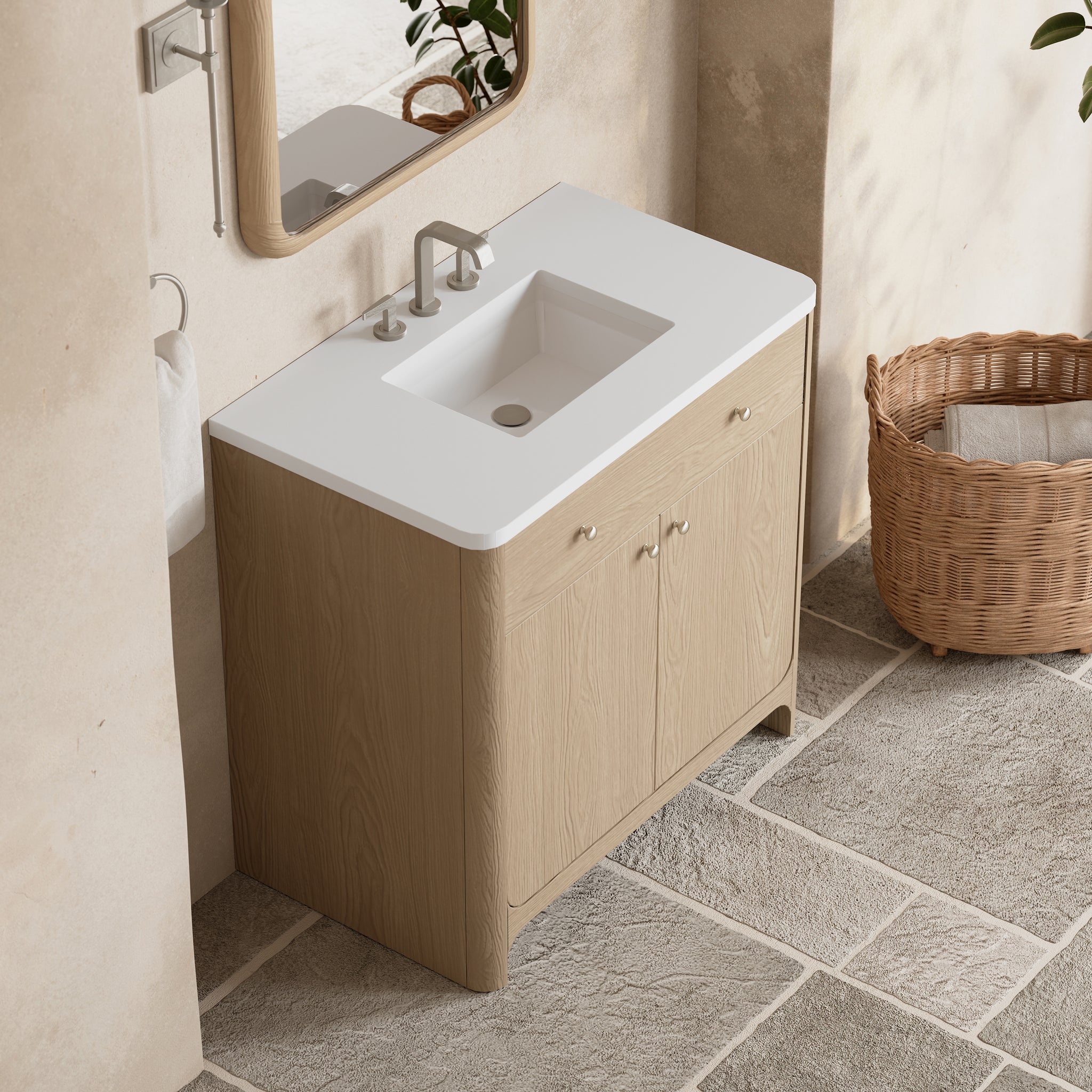 James Martin Gracyn 36" Single Bathroom Vanity, Coastal Driftwood, view 27