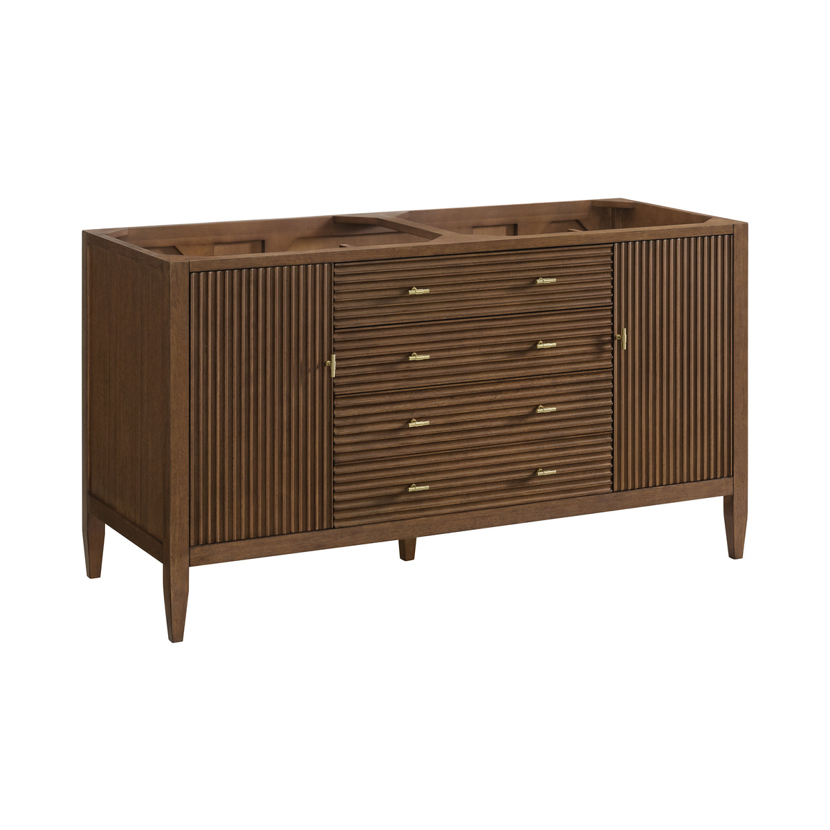 James Martin Myrrin 60" Double Bathroom Vanity, Mid-Century Walnut, view 20