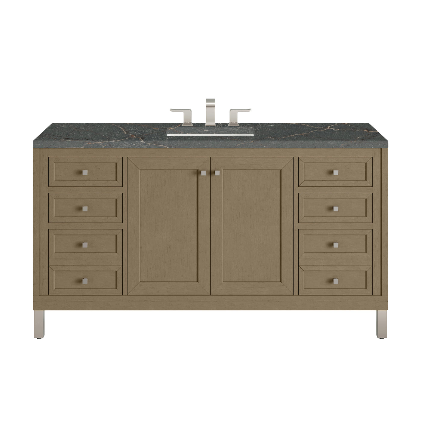 James Martin Chicago 60" Single Bathroom Vanity, Walnut Whisper by James Martin