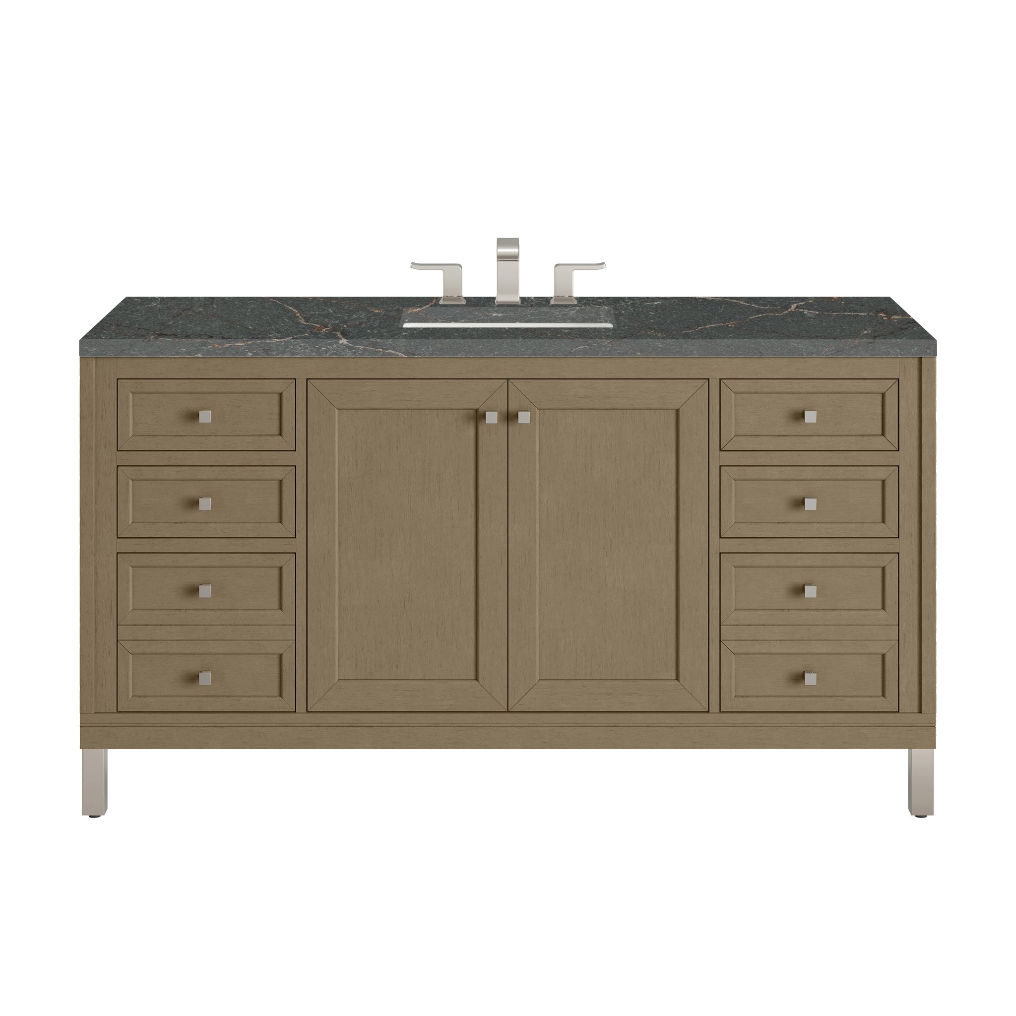 James Martin Chicago 60" Single Bathroom Vanity, Walnut Whisper by James Martin