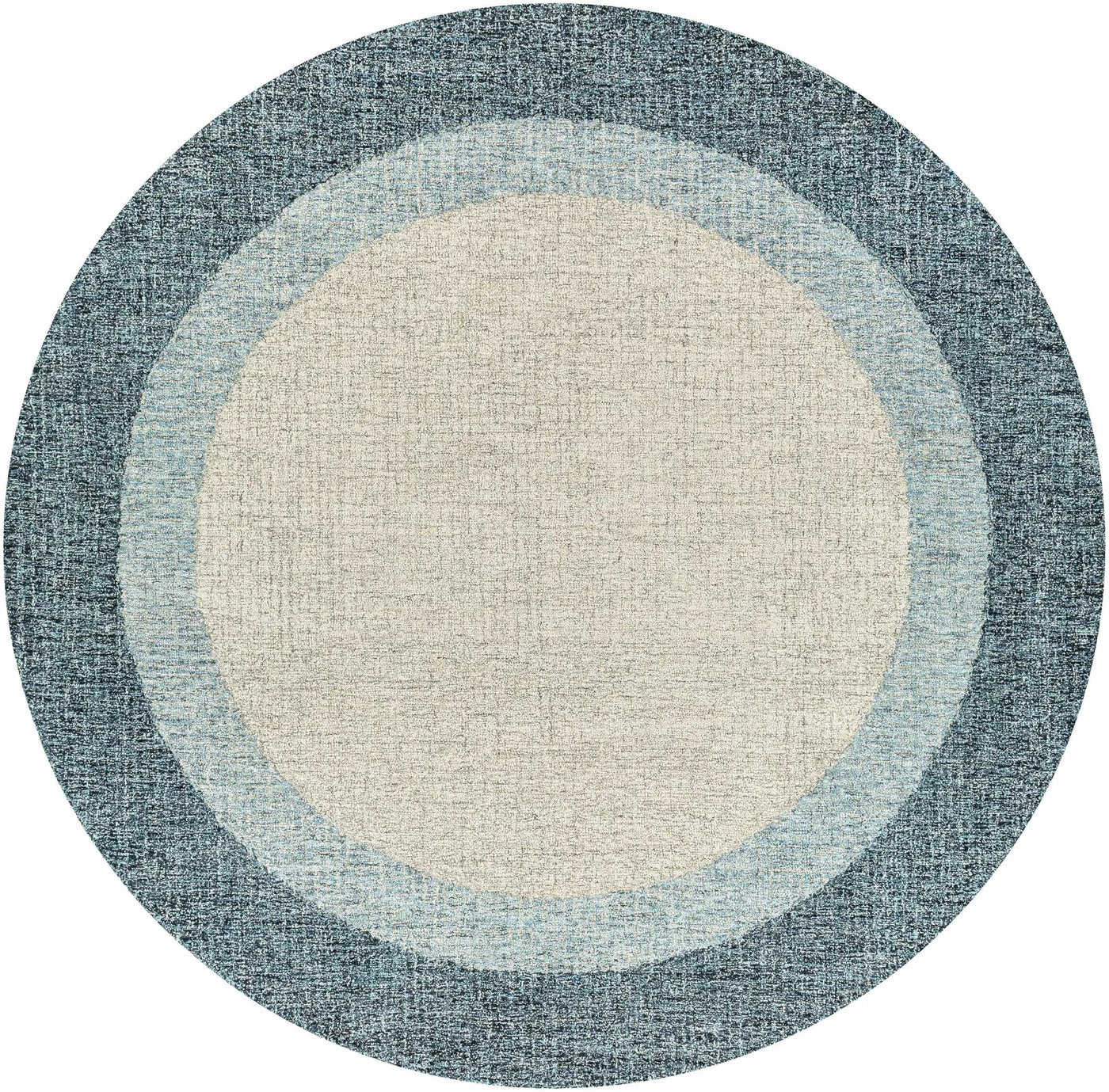 Padada Green Bordered Cream Wool Rug by Boutique Rugs