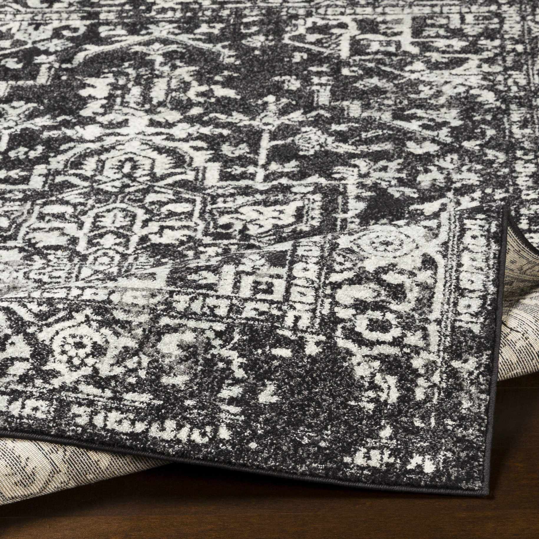 Rachel Black Area Rug by Boutique Rugs