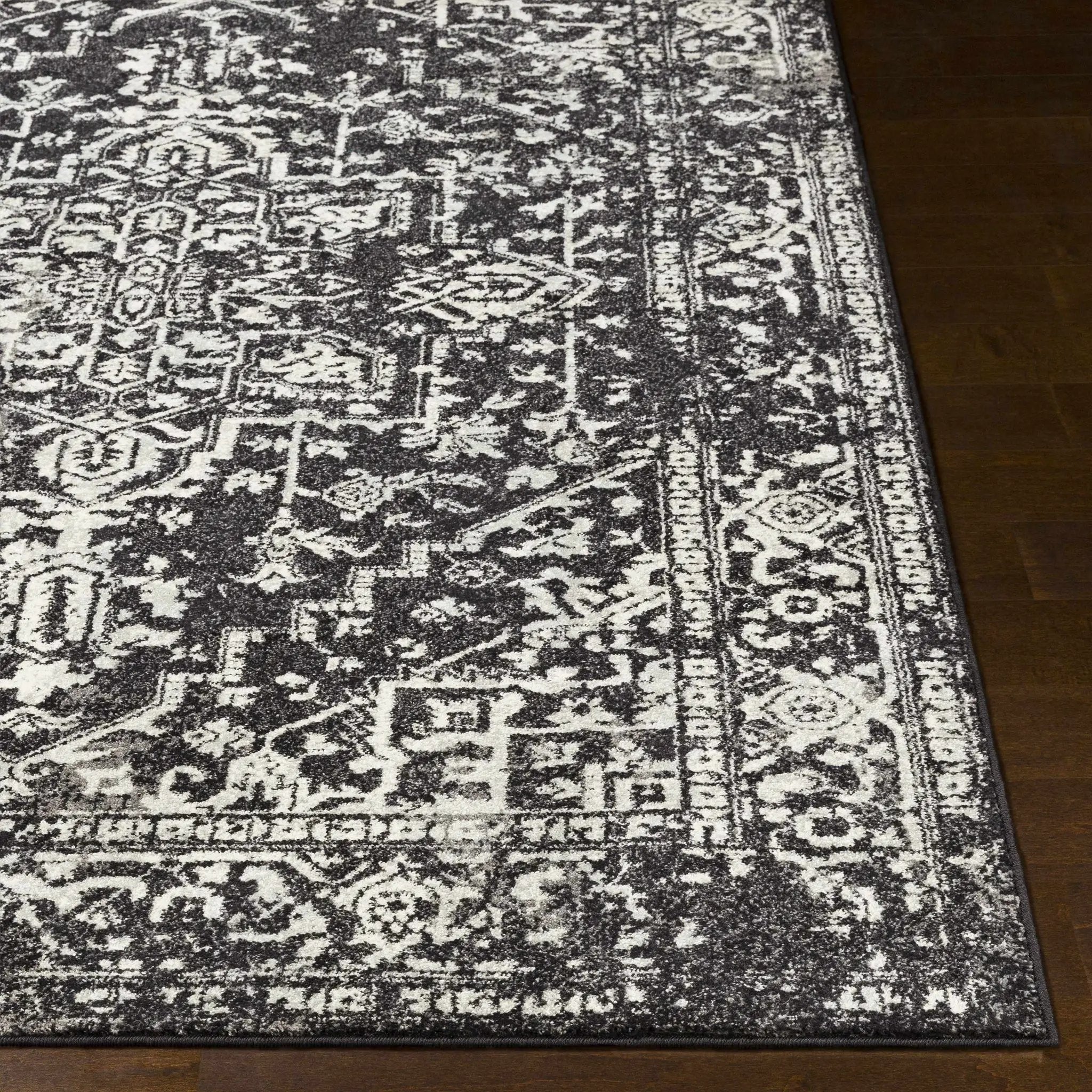 Rachel Black Area Rug by Boutique Rugs