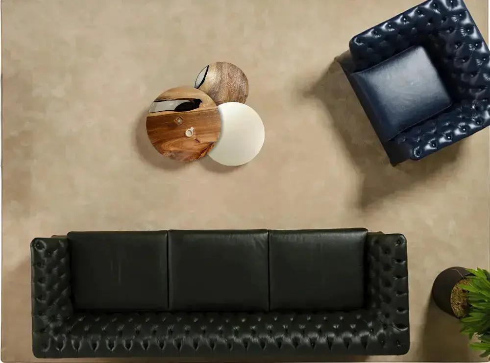 Mushroom Side & End table Made of Walnut and Epoxy Resin by Gizz