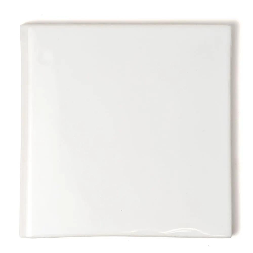 Palace Blanc Glossy Bullnose Ceramic Moldings 6x6
