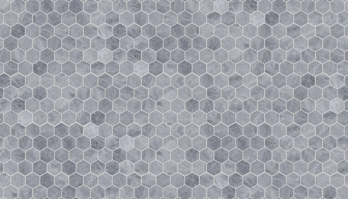 Charme Evo Pearl Grey Mosaic D Marble Look Porcelain Mosaics 12x10 by landmarkceramics