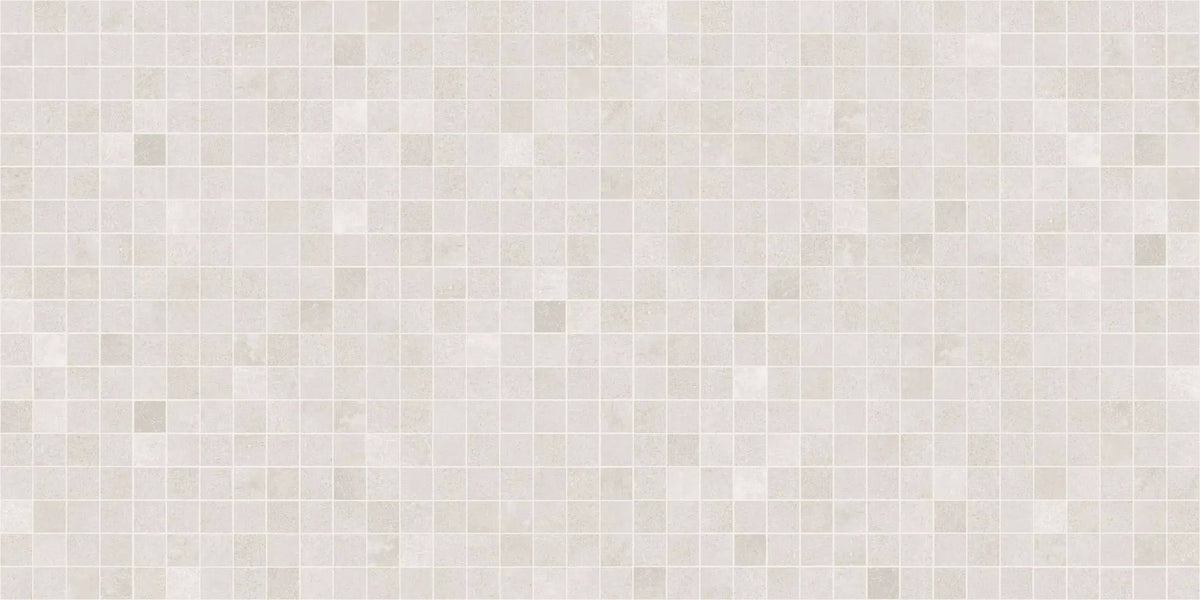 Made.in Freedom White Mosaic A Concrete Look Porcelain Mosaics 12x12 by landmarkceramics