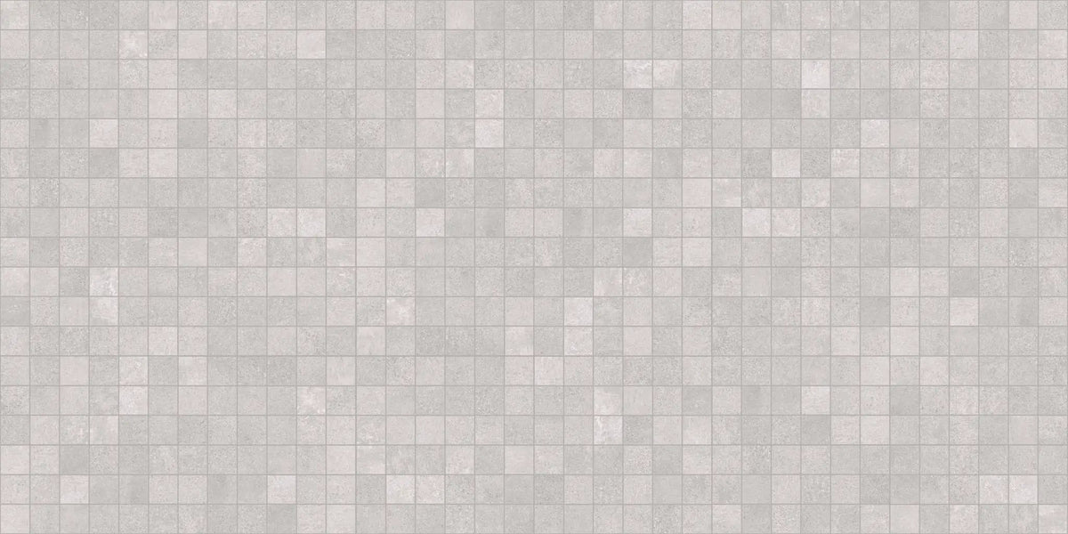 Made.in Passion Silver Mosaic A Concrete Look Porcelain Mosaics 12x12 by landmarkceramics