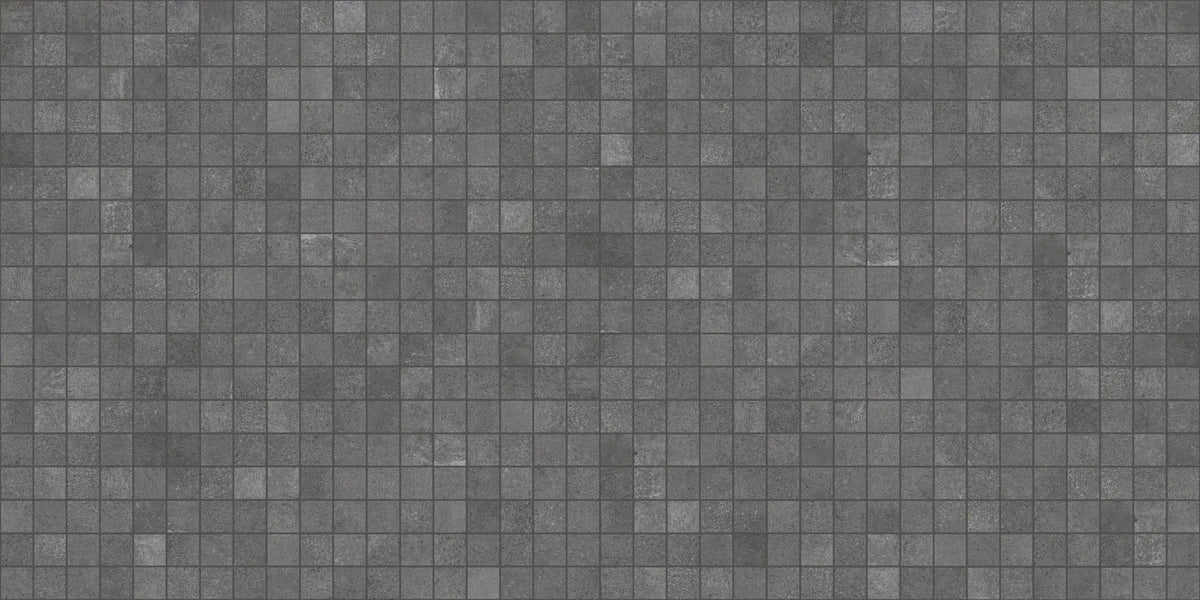 Made.in Liberty Black Mosaic A Concrete Look Porcelain Mosaics 12x12 by landmarkceramics