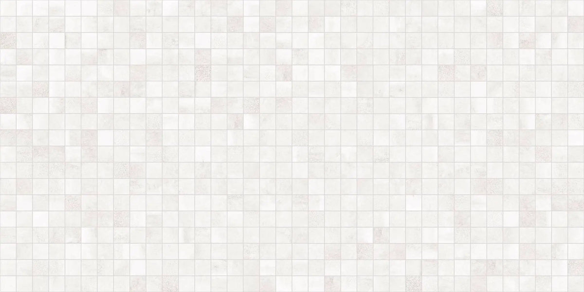 Attitude Light White Mosaic A Concrete Look Porcelain Mosaics 12x12 by landmarkceramics