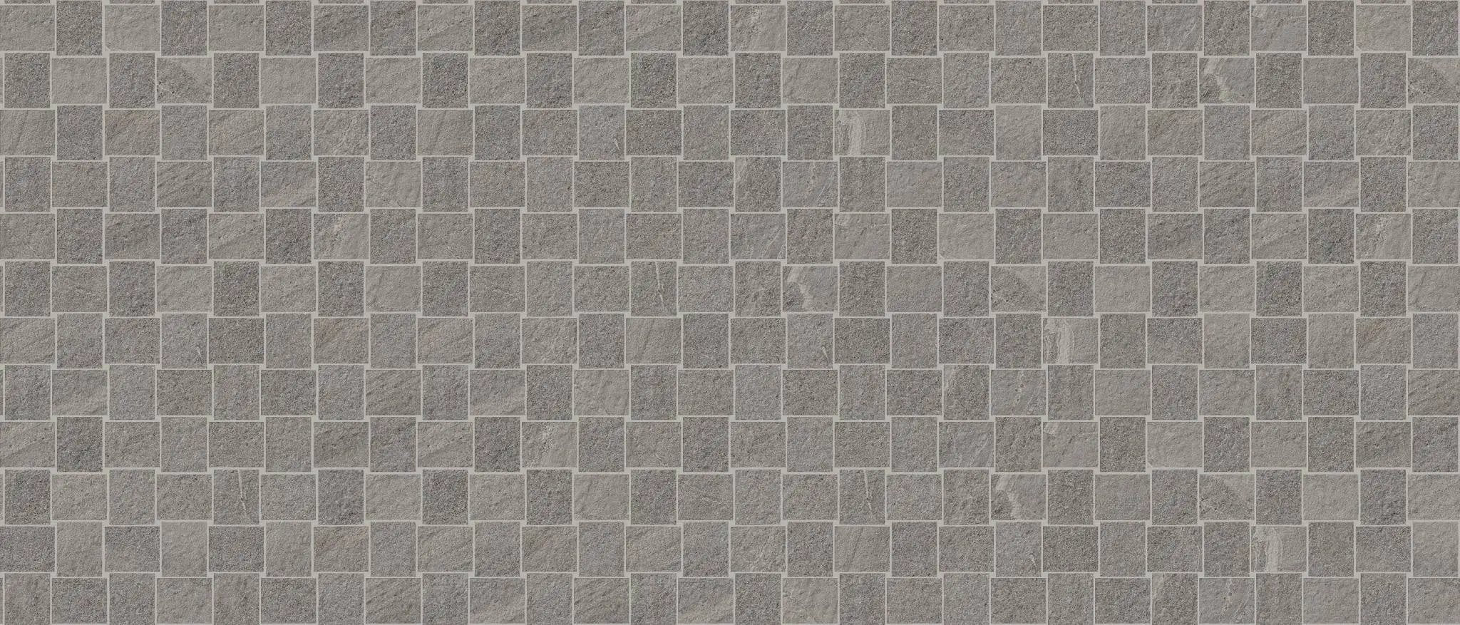 Milestone South Grey Mosaic B Stone Look Porcelain Mosaics 12x12 by landmarkceramics