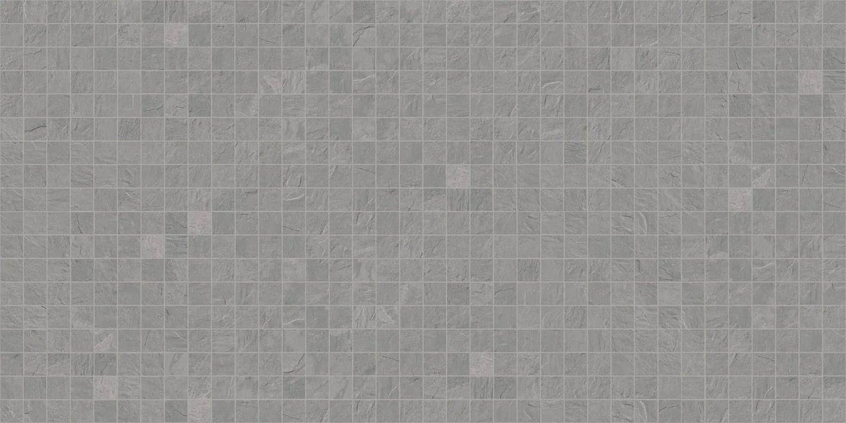 Trek Silver Mosaic A Slate Look Porcelain Mosaics 12x12 by landmarkceramics