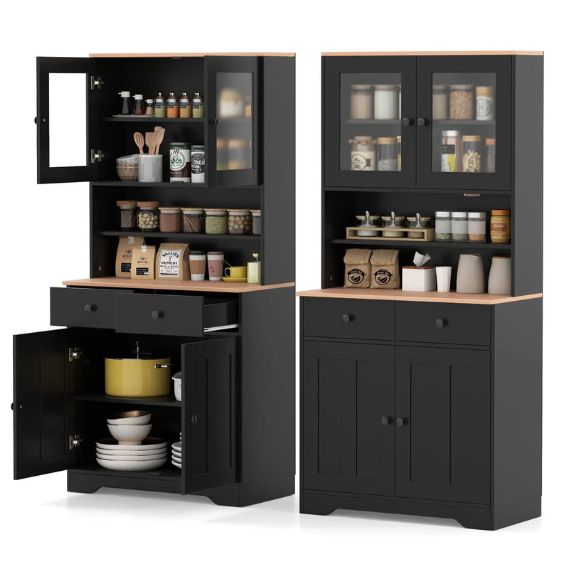 Pantry Cabinet with 2 Removable Shelves by DirectDeals