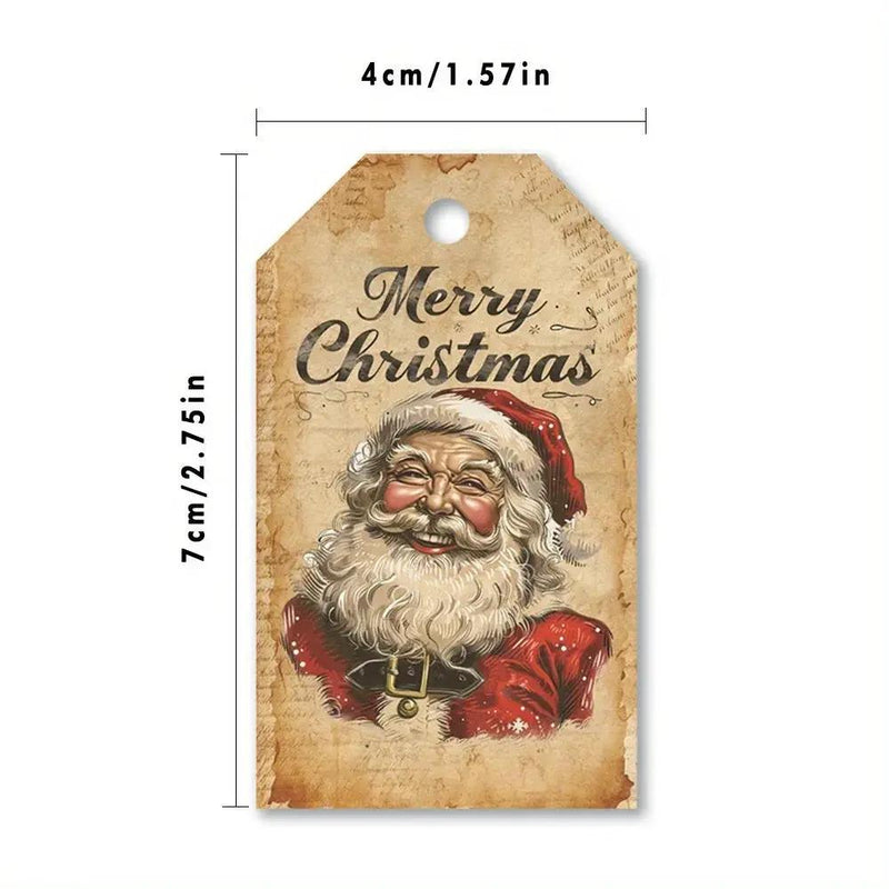 Paper Hang Tags, 10 Christmas Designs, Santa Claus & Tree Patterns by House Of Avana