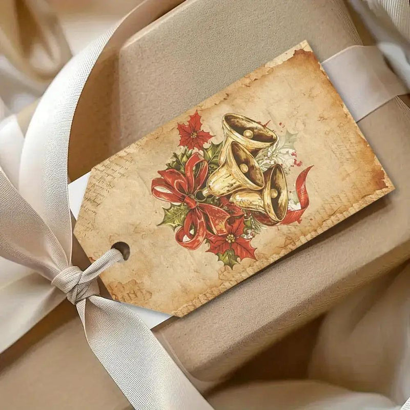 Paper Hang Tags, 10 Christmas Designs, Santa Claus & Tree Patterns by House Of Avana