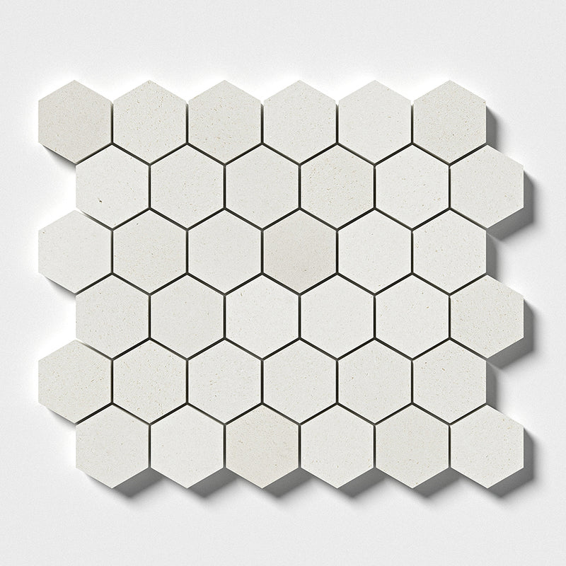 Paris Honed Hexagon Limestone Mosaics 10 3/8x12 Limestone Honed 12x12 Mosaics