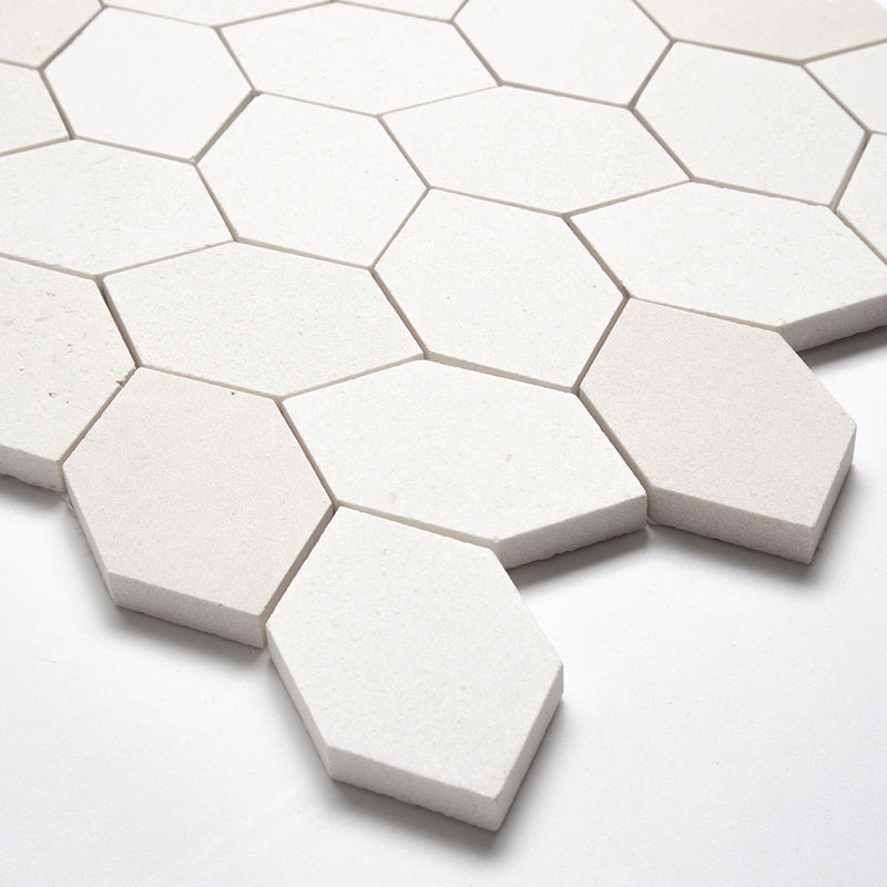 Paris Honed Picket Leaf Marble Mosaics 11 13/16x13 9/16 Marble Honed 14x14 Mosaics — 2