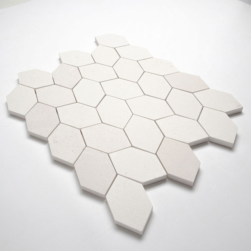 Paris Honed Picket Leaf Marble Mosaics 11 13/16x13 9/16 Marble Honed 14x14 Mosaics — 3
