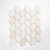 Paris Honed Picket Leaf Marble Mosaics 11 13/16x13 9/16