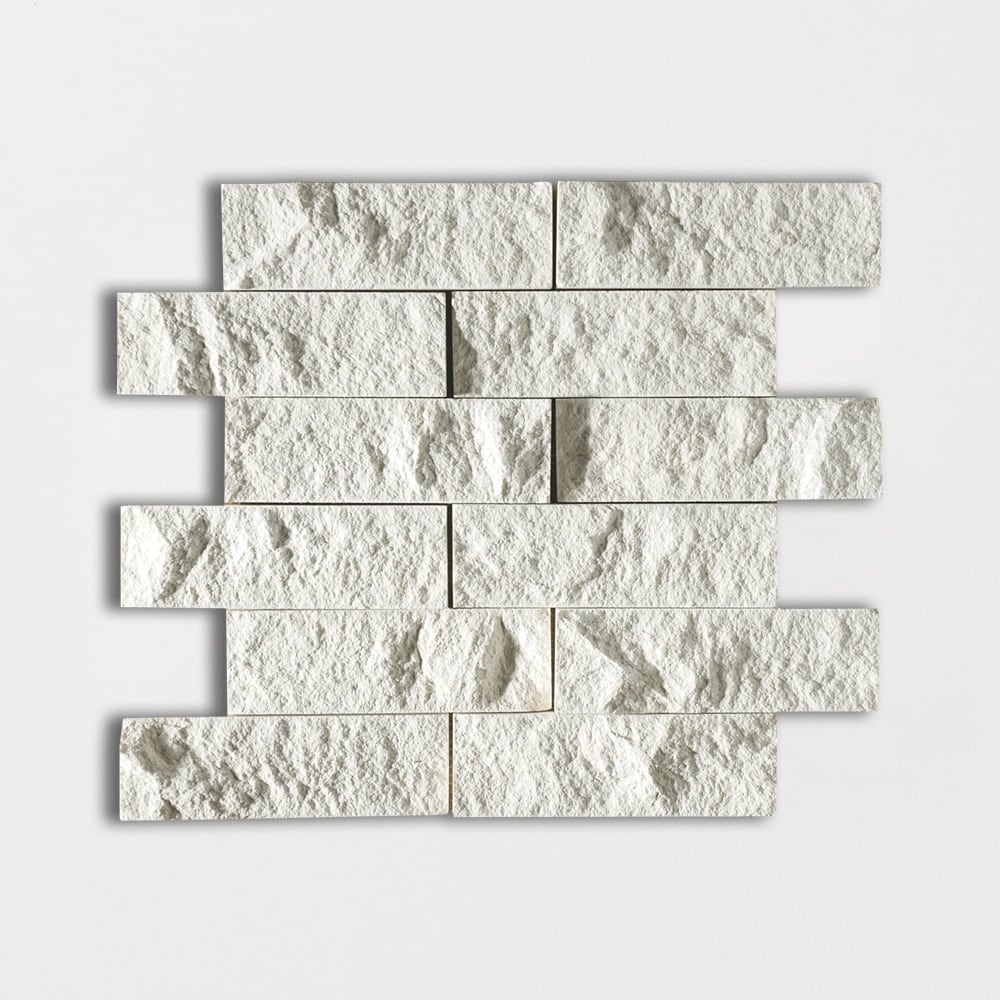 Paris Rock Face 2x6 Limestone Mosaics 12x14 Limestone Rock Face 12x12 Mosaics