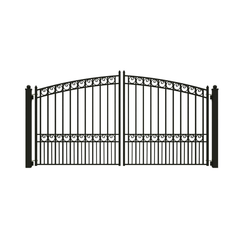 [12-18FT] Heavy-Duty Paris-Style Steel Premium Dual-Swing Driveway Gate (SAK97031) by SAKSBY WHOLESALE