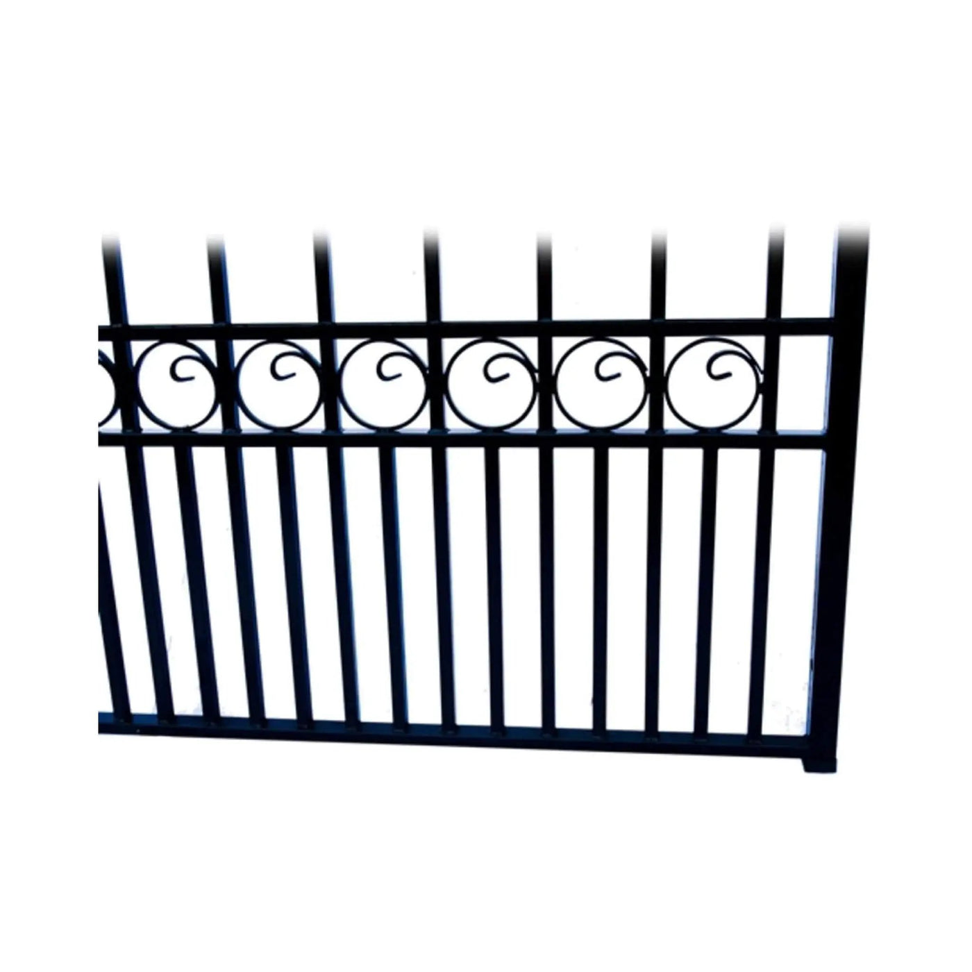 [12-18FT] Heavy-Duty Paris-Style Galvanized Steel Single-Swing Driveway Gate (SAK78643) by SAKSBY WHOLESALE