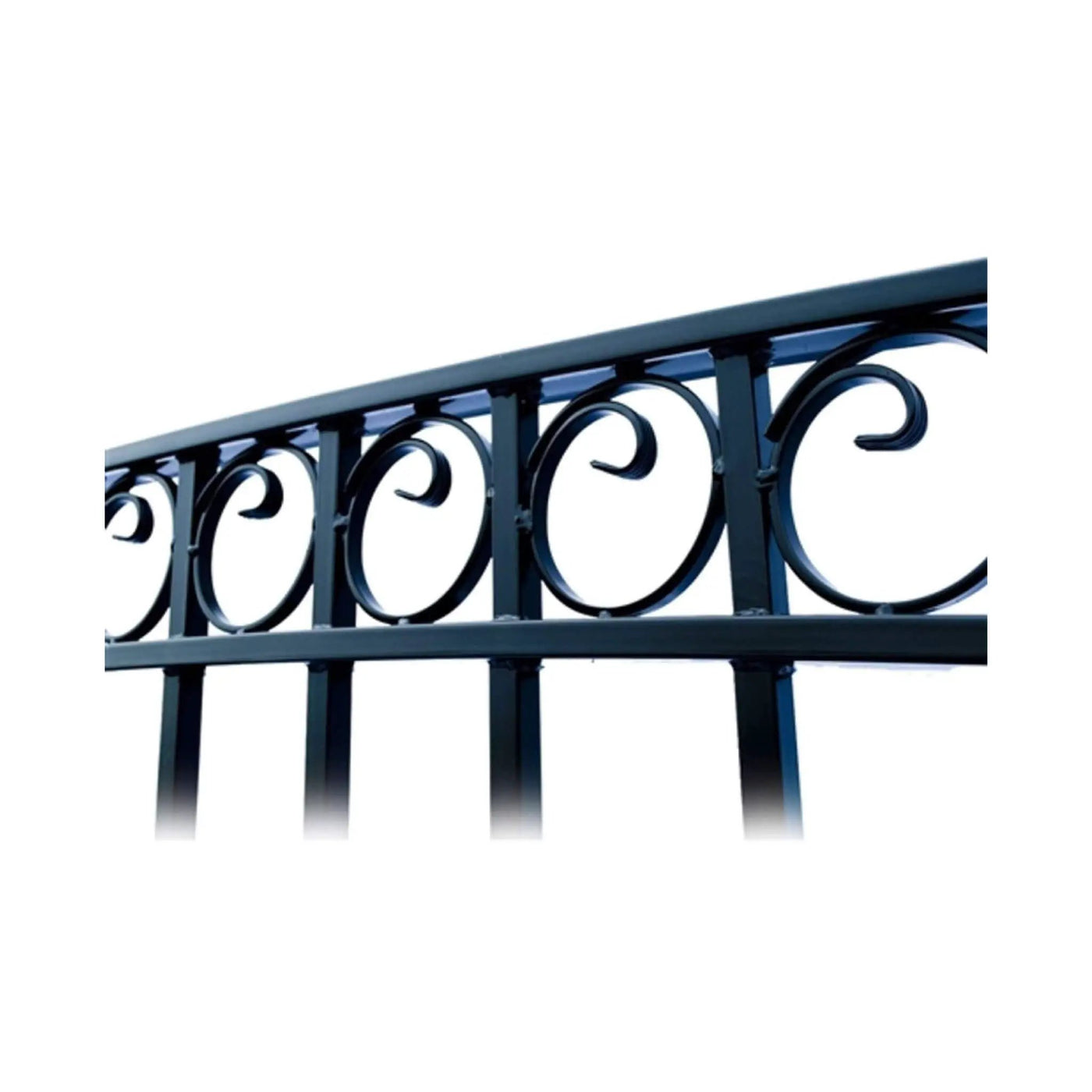 [12-18FT] Heavy-Duty Paris-Style Galvanized Steel Single-Swing Driveway Gate (SAK78643) by SAKSBY WHOLESALE