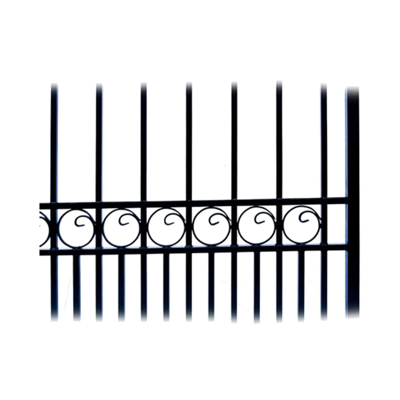 [12-18FT] Heavy-Duty Paris-Style Galvanized Steel Single-Swing Driveway Gate (SAK78643) by SAKSBY WHOLESALE