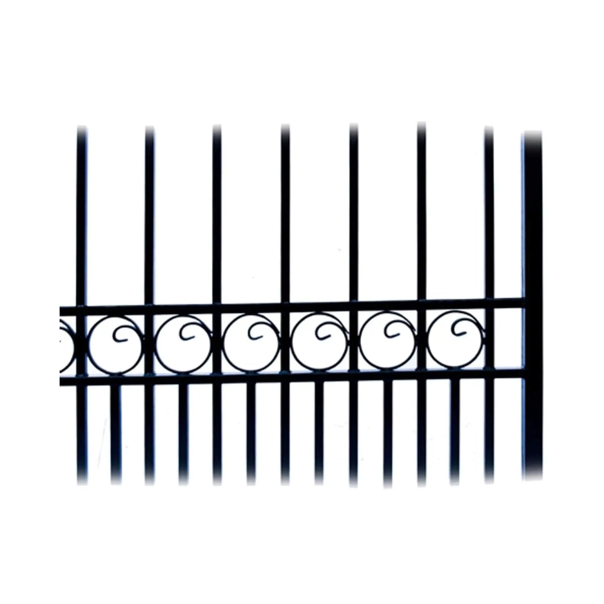[12-18FT] Heavy-Duty Paris-Style Galvanized Steel Single-Swing Driveway Gate (SAK78643) by SAKSBY WHOLESALE