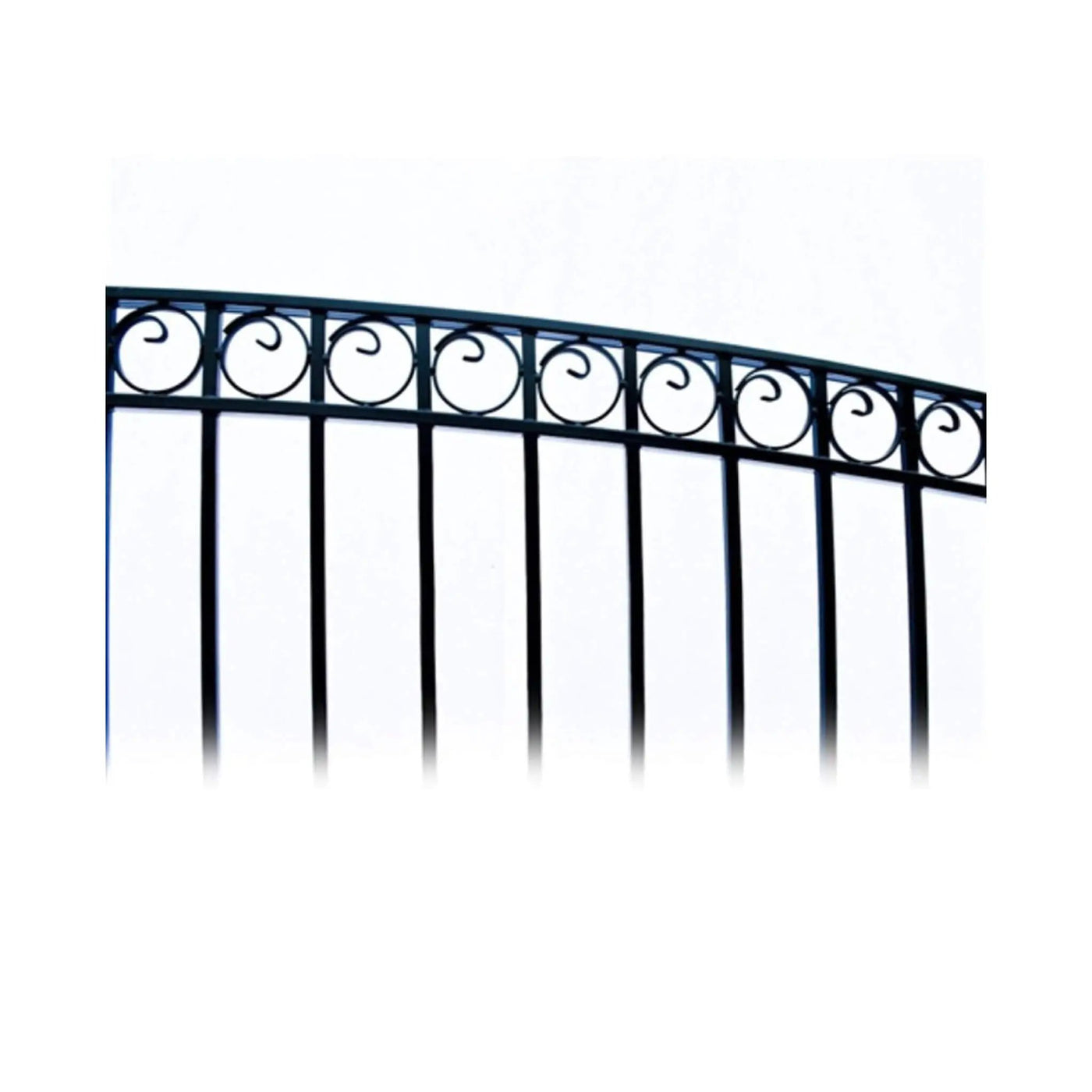 [12-18FT] Heavy-Duty Paris-Style Galvanized Steel Single-Swing Driveway Gate (SAK78643) by SAKSBY WHOLESALE