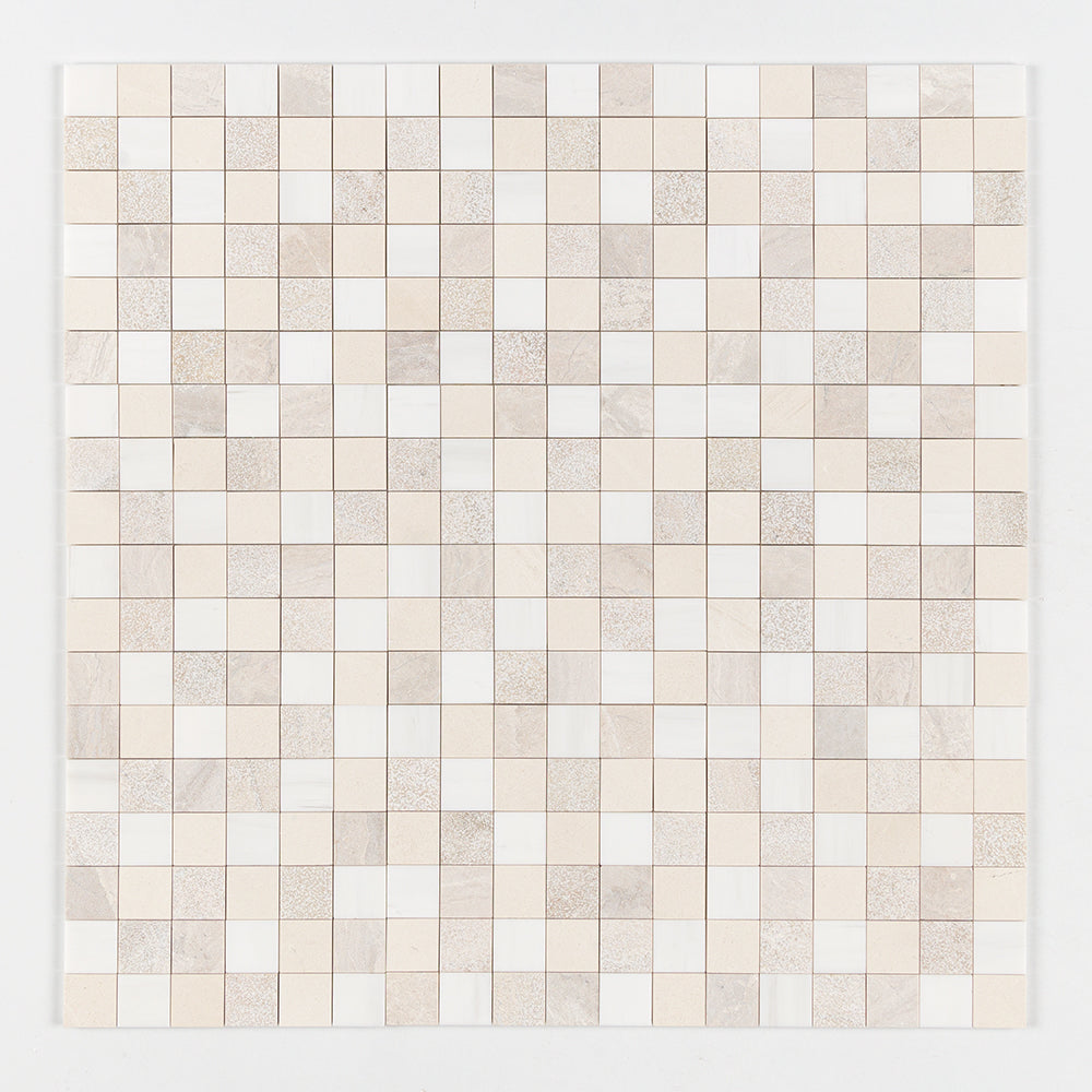 Paris Textura 2x2 Limestone Mosaics 12x12 Limestone Textura 12x12 Mosaics — 1