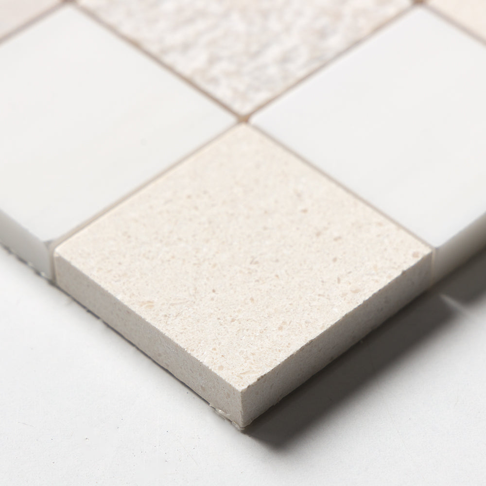 Paris Textura 2x2 Limestone Mosaics 12x12 Limestone Textura 12x12 Mosaics — 4