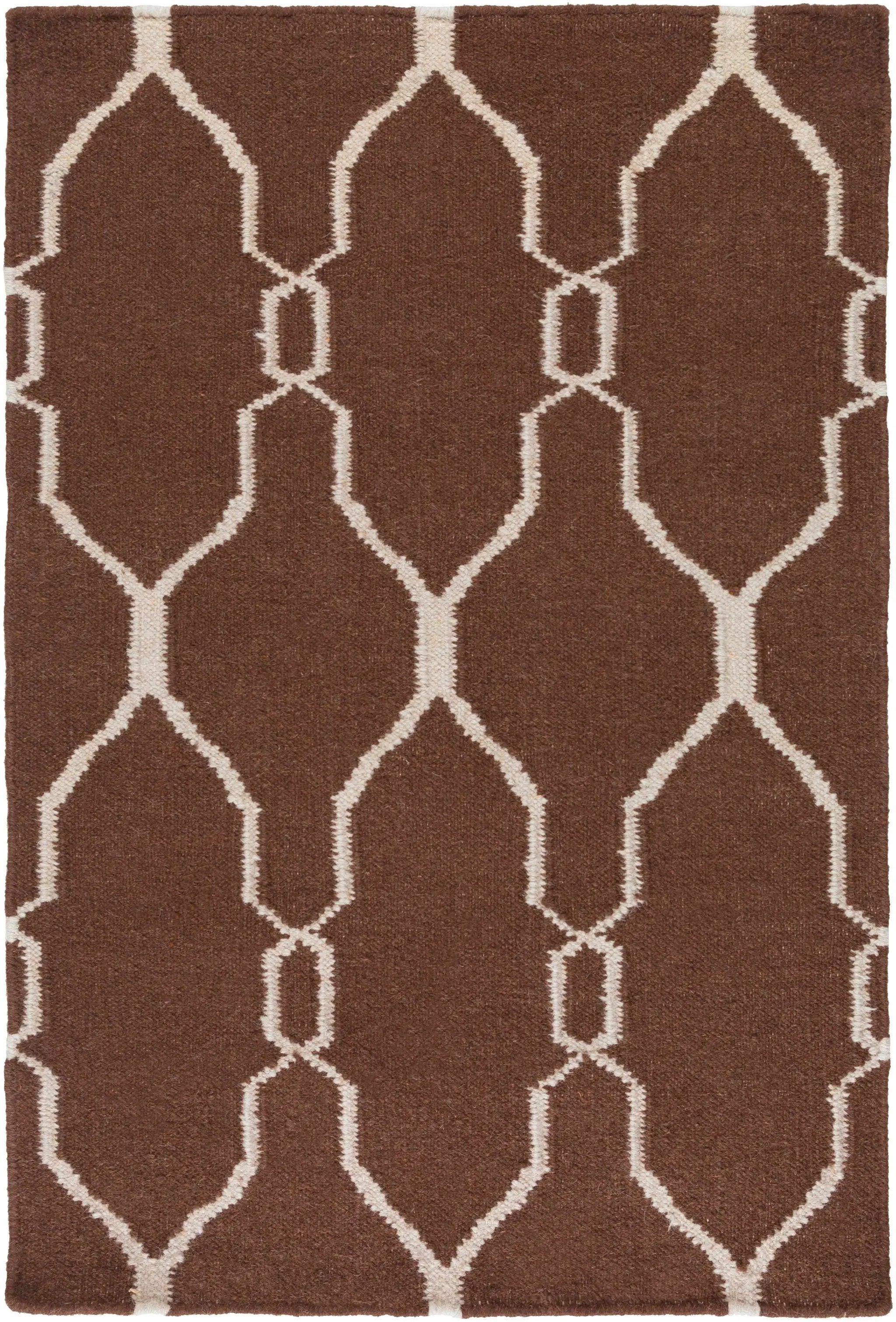 Partington Brown Wool Carpet Area Rug - Clearance by Boutique Rugs