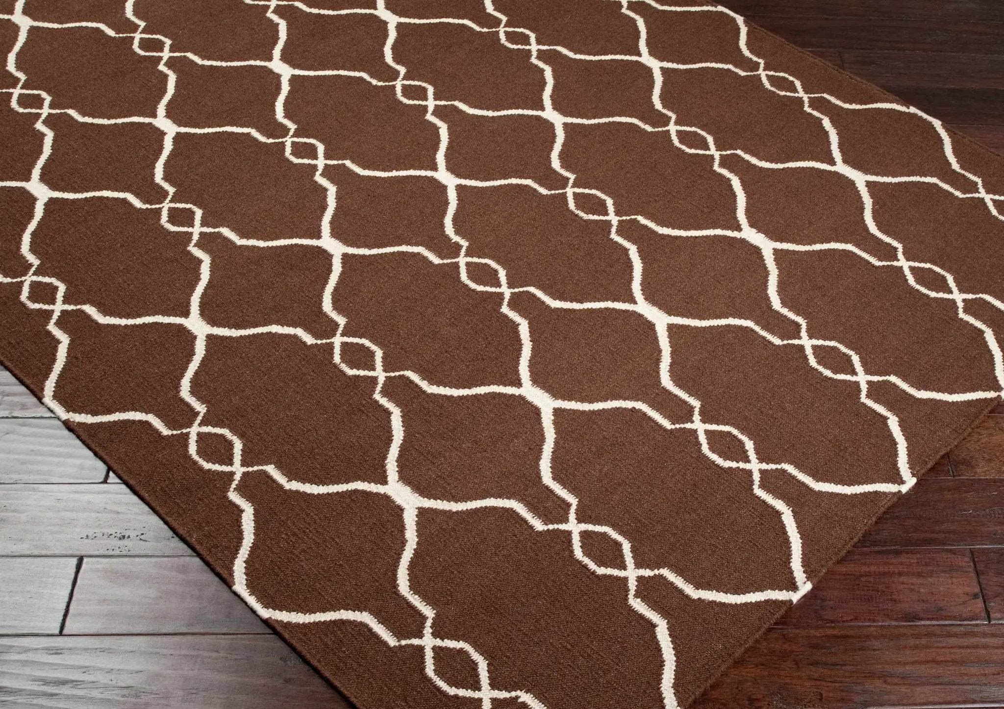 Partington Brown Wool Carpet Area Rug - Clearance by Boutique Rugs