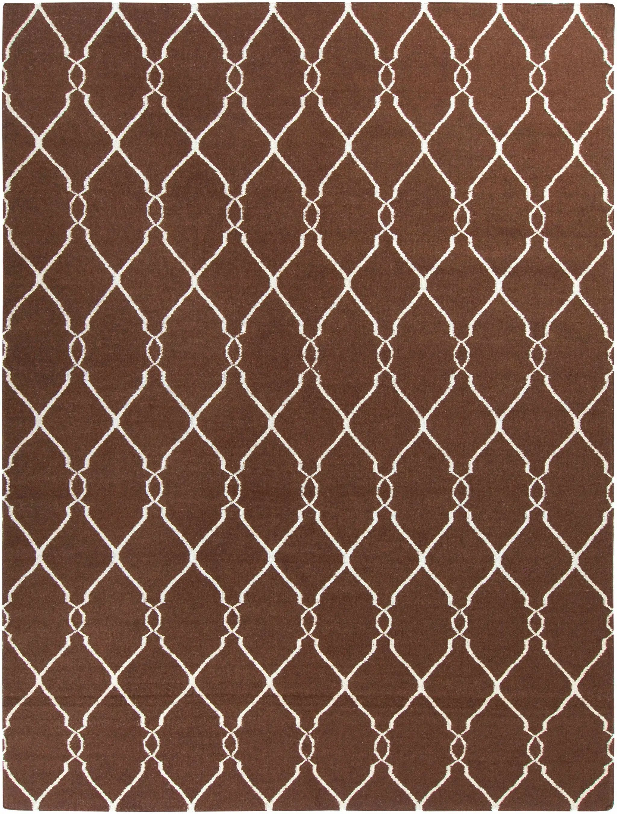 Partington Brown Wool Carpet Area Rug - Clearance by Boutique Rugs