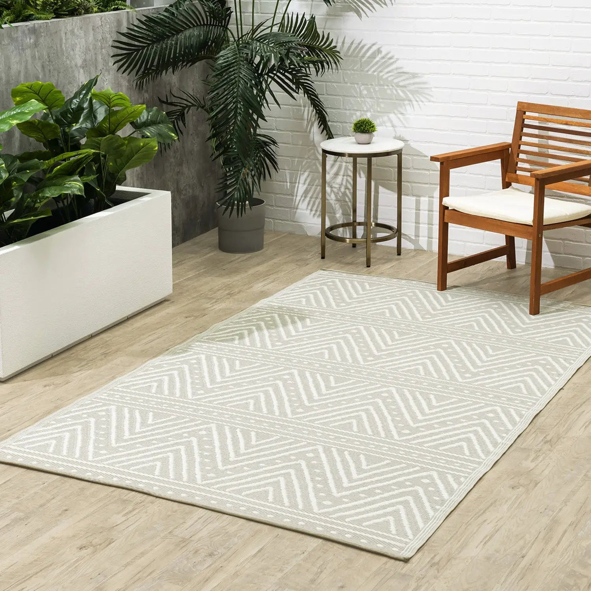 Patan - Beige Outdoor Rug for Patio by Fab Habitat