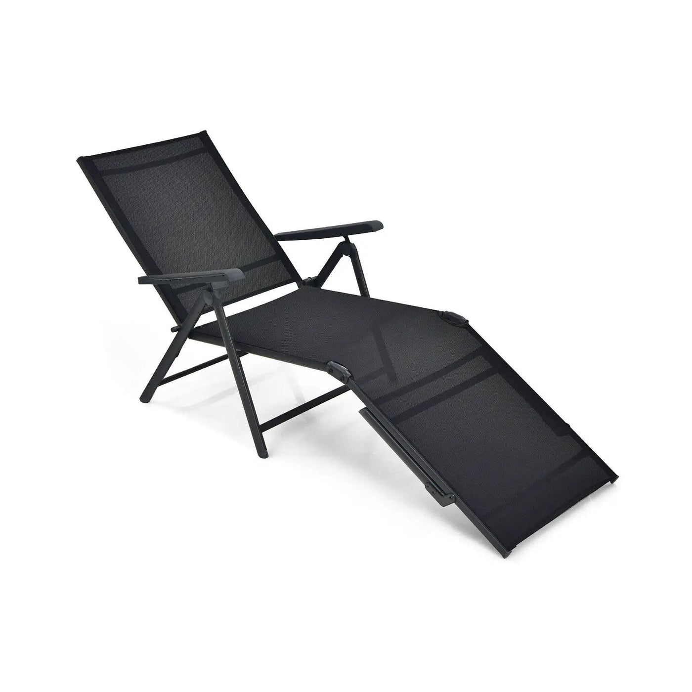 Patio Foldable Chaise Lounge Chair with Backrest and Footrest by DirectDeals