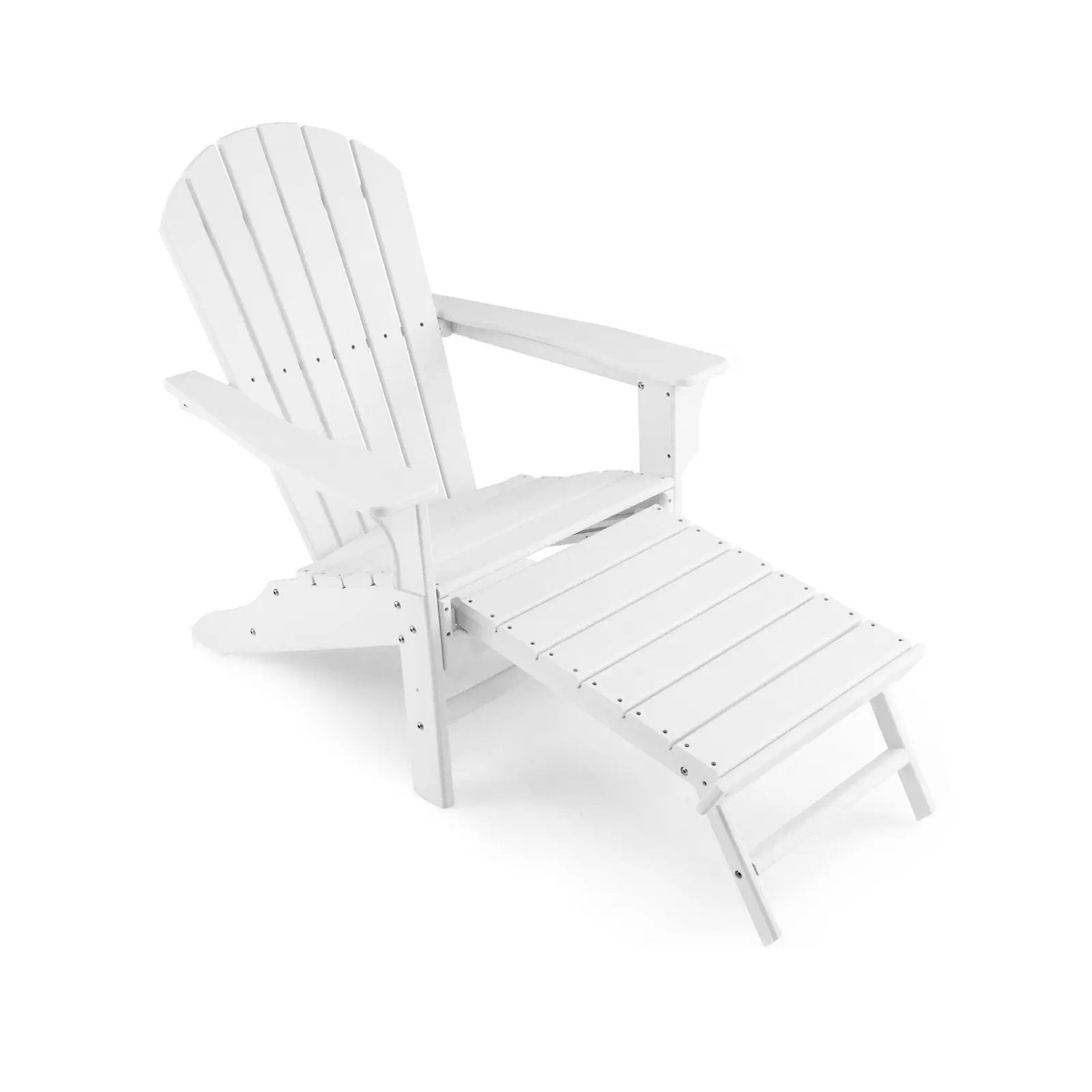 Patio HDPE Adirondack Chair with Retractable Ottoman by DirectDeals