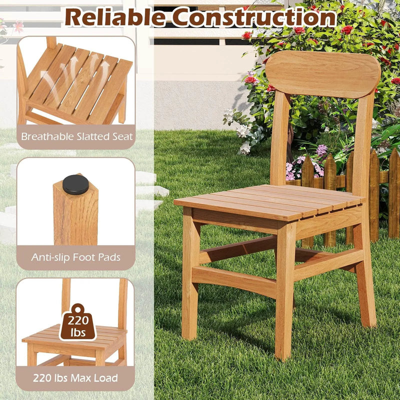 Patio Teak Wood Chair by DirectDeals