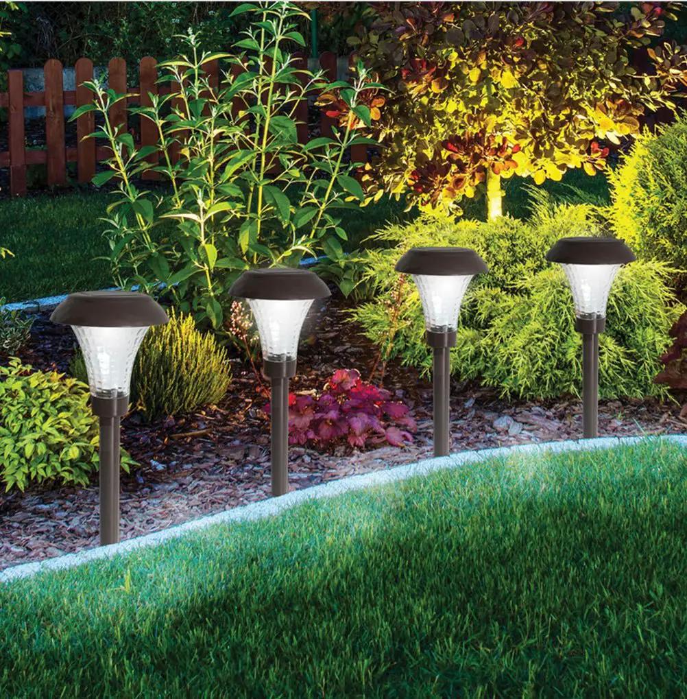 Patriot Silver Solar Powered LED Pathway Light (Pack of 16 ) by Outdoor Solar Outlet