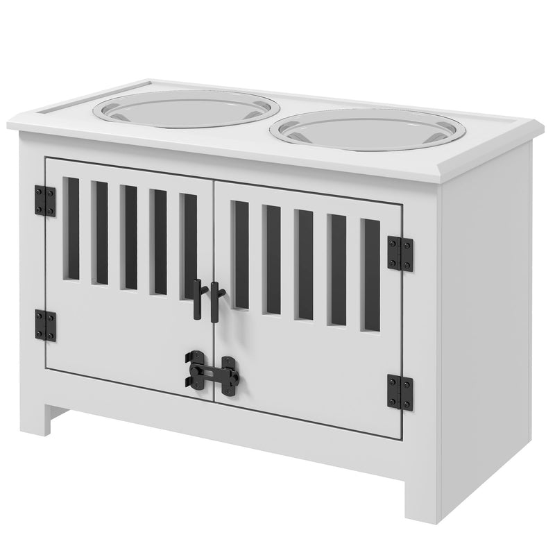 PawHut Large Elevated Dog Bowls with Storage Cabinet, photo 10 of 10