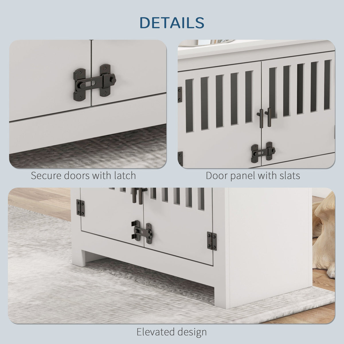 PawHut Large Elevated Dog Bowls with Storage Cabinet, photo 4 of 10