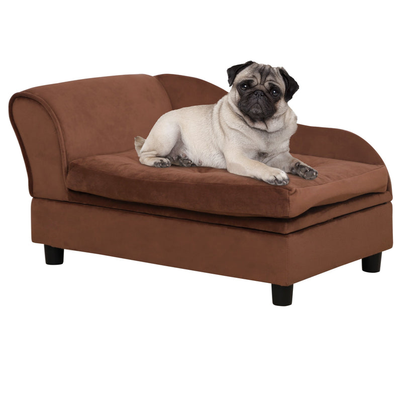 PawHut Luxury Fancy Dog Bed for Small Dogs with Hidden Storage, photo 2 of 10