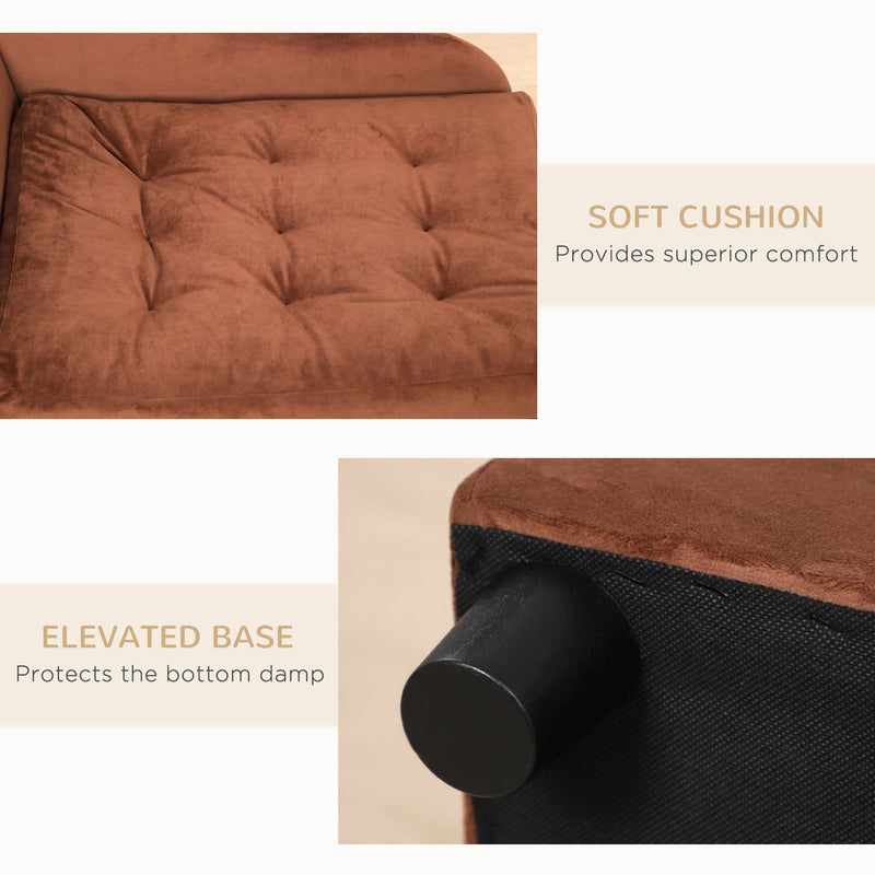 PawHut Luxury Fancy Dog Bed for Small Dogs with Hidden Storage, photo 4 of 10