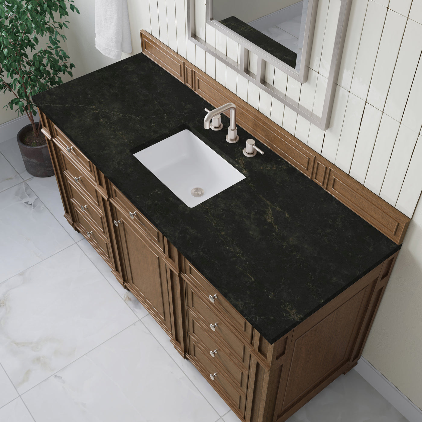 James Martin Bristol 60" Single Bathroom Vanity, Saddle Brown, view 36