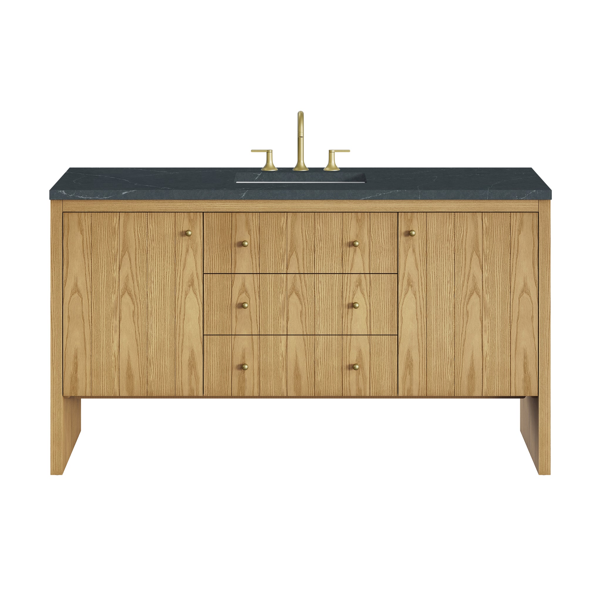 James Martin Hudson 60" Single Bathroom Vanity, Light Natural Oak by James Martin