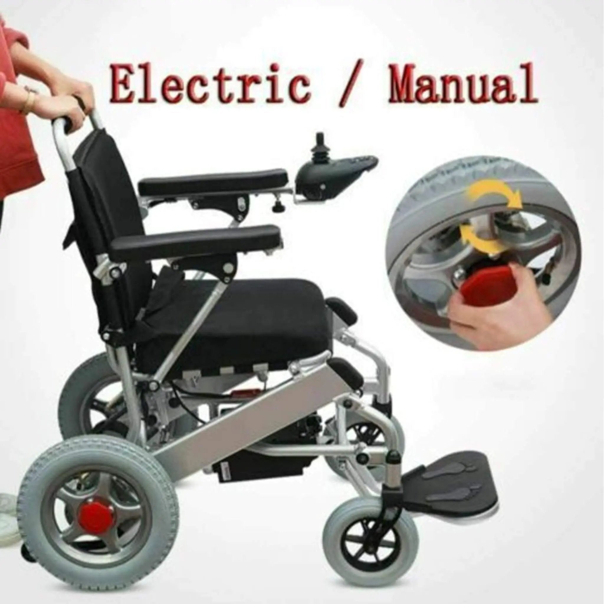 PCMOS WD602 17.5-Inch Heavy-Duty Electric Motorized Lightweight Wheelchair, 250LBS (SAK56491) by SAKSBY WHOLESALE