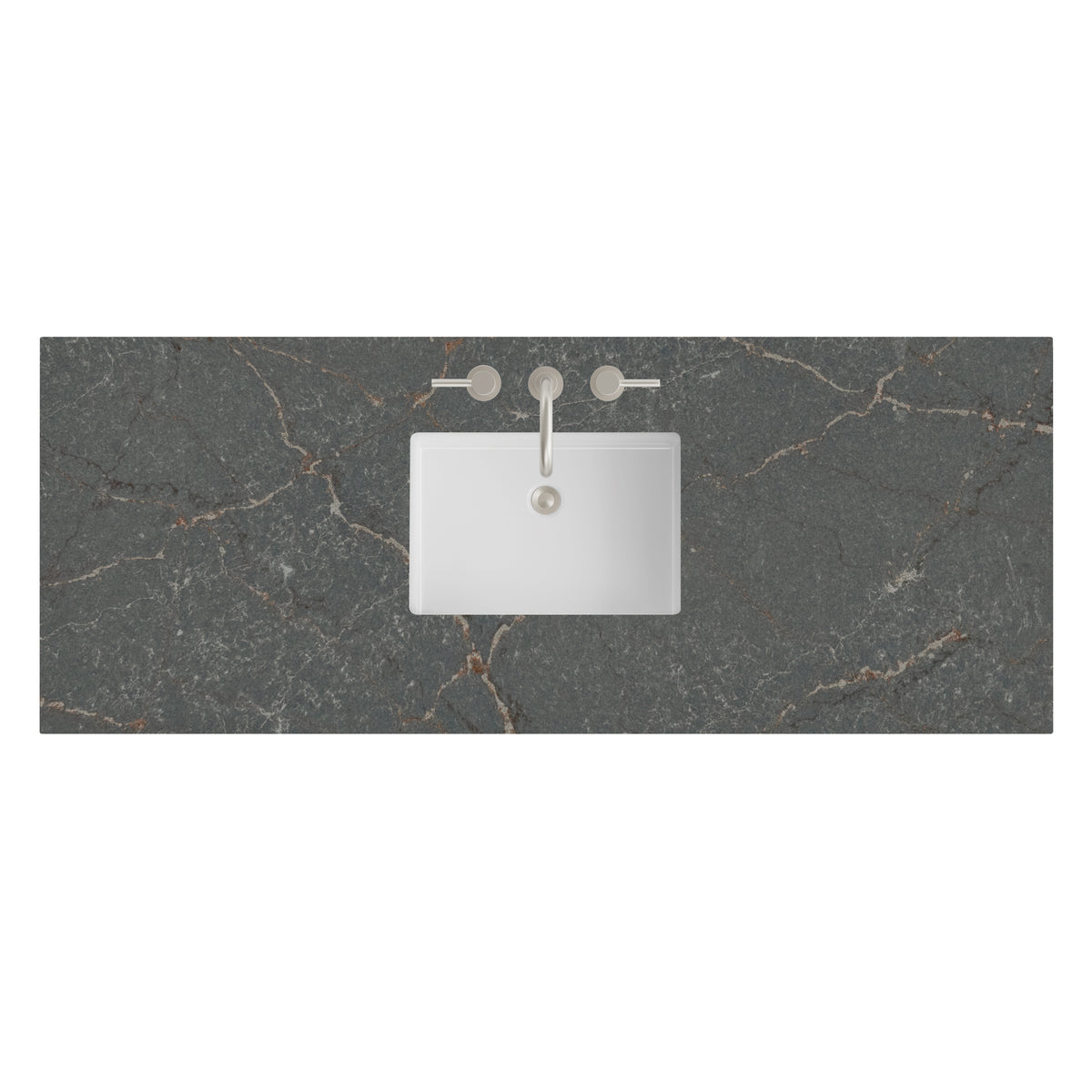 James Martin 60" Single Vanity Top with Parisien Bleu countertop