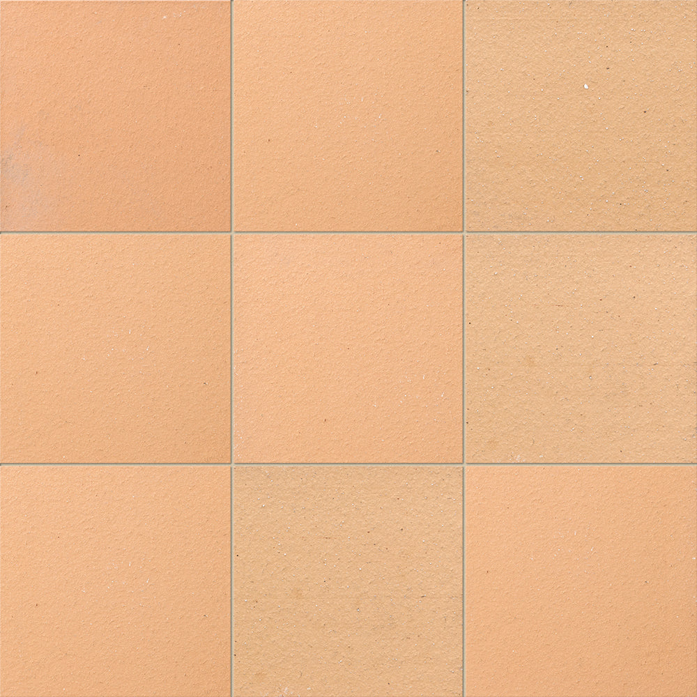 Peach Matte Glazed Terracotta Stair Copings 9 13/16x13 3/4 Terracotta Matte 14x14 Stair Copings