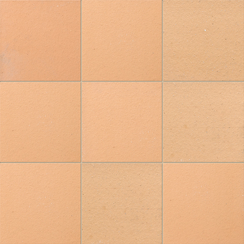 Peach Matte Glazed Terracotta Stair Copings 9 13/16x13 3/4 Terracotta Matte 14x14 Stair Copings